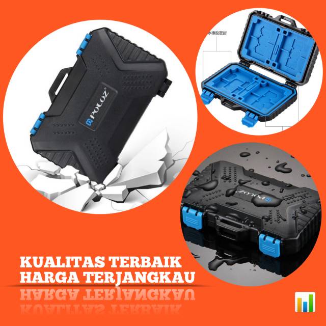 Tas Kotak Tempat Penyimpanan Memory Memori Micro CF SD Card Waterproof - Tas koper mini untuk menyim