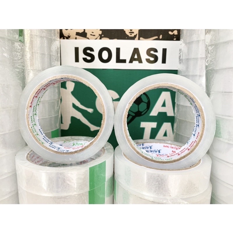 

MURAH Selotip Isolasi merk goaltape Goal Tape 1 inch / 1" Bening 72 Yard perekat kuat kualitas seperti daimaru