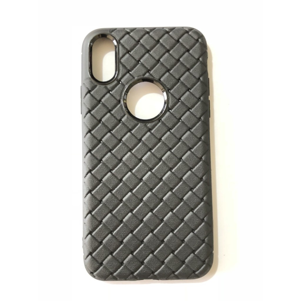 C103 Iphone X / XS / XR / XS MAX Premium Braided Leather Style Case / Kulit Anyam Silicone