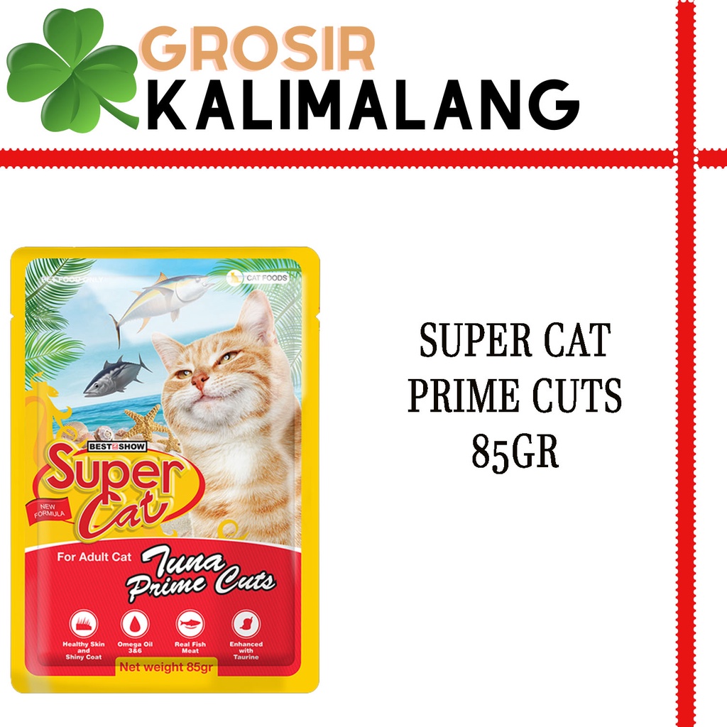 Super Cat Pouch Adult Prime Cuts 85gr