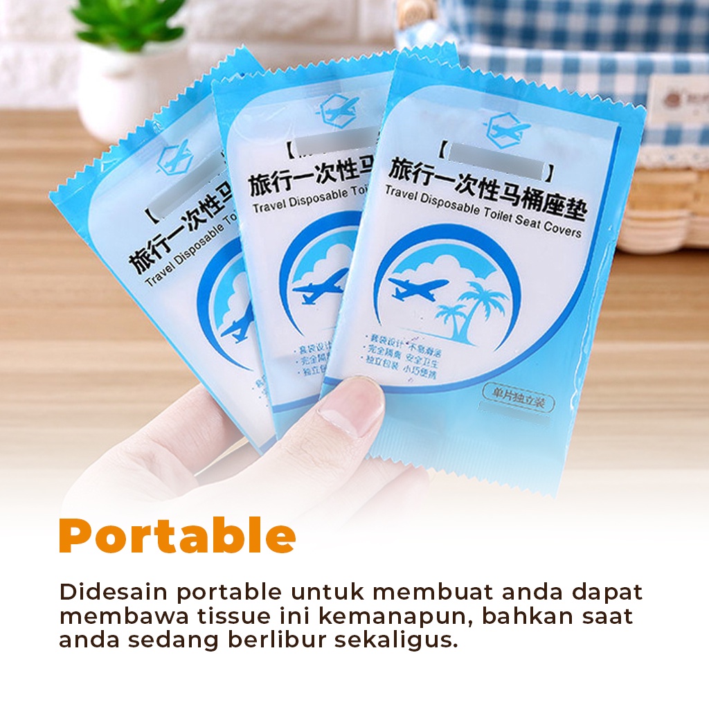 Tissue Alas Duduk Closet Toilet Seat Cover Tisu Tatak Wc Plastik