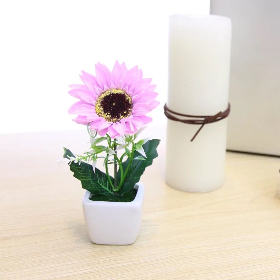 AM316 Bunga Matahari Plastik / Bunga Plastik Artificial-Ungu