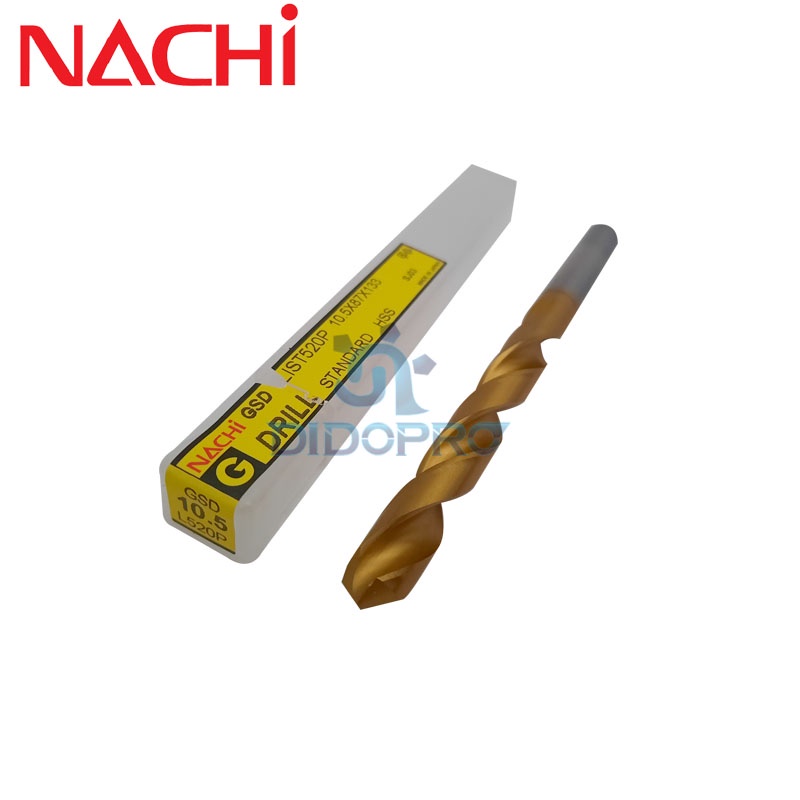 MATA BOR BESI NACHI HSS TIN COAT 10MM,  10,5MM, 12MM, 12,5MM, 13MM