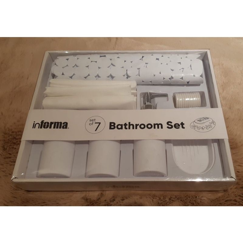 BATHROOM SET OF 7 INFORMA /  BATH SET HAMPERS ALAT MANDI TIRAI