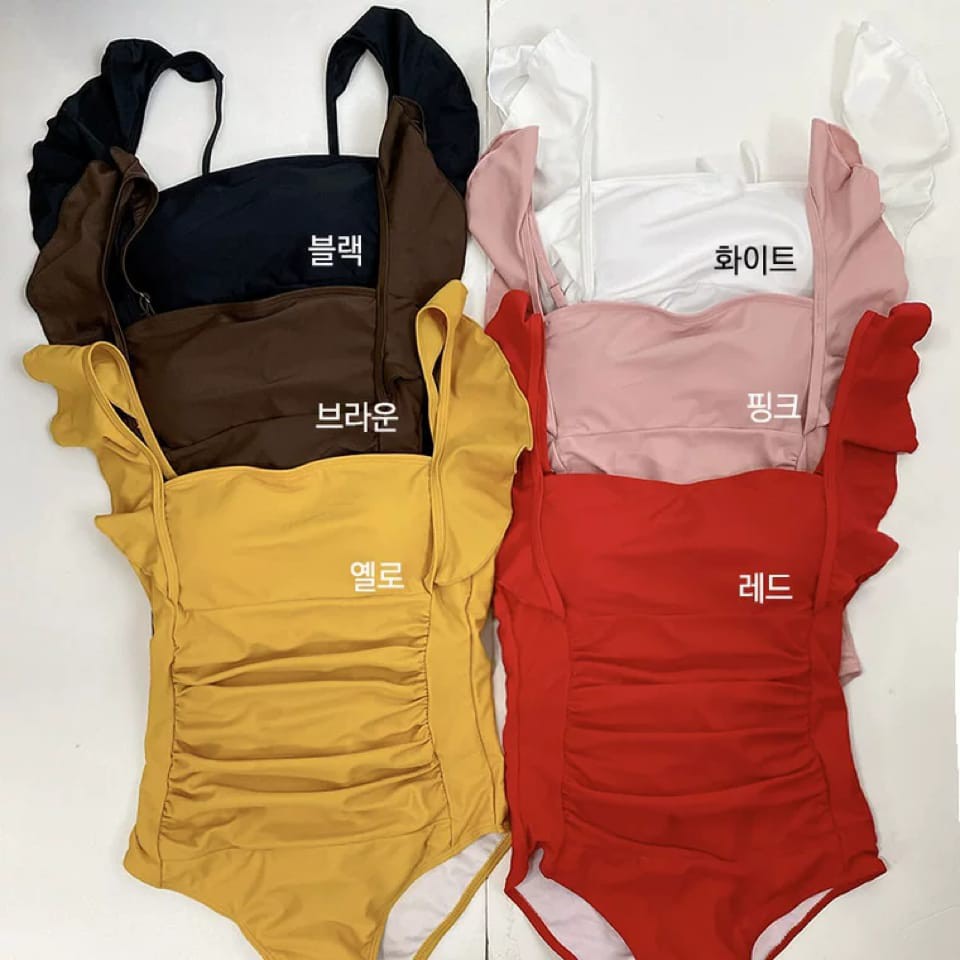 𝐑𝐄𝐀𝐃𝐘 𝐒𝐓𝐎𝐂𝐊 𝐒𝐀𝐅 - RUFFLE swimsuit one piece woman premium / korean swimwear / beachwear bali / baju 
