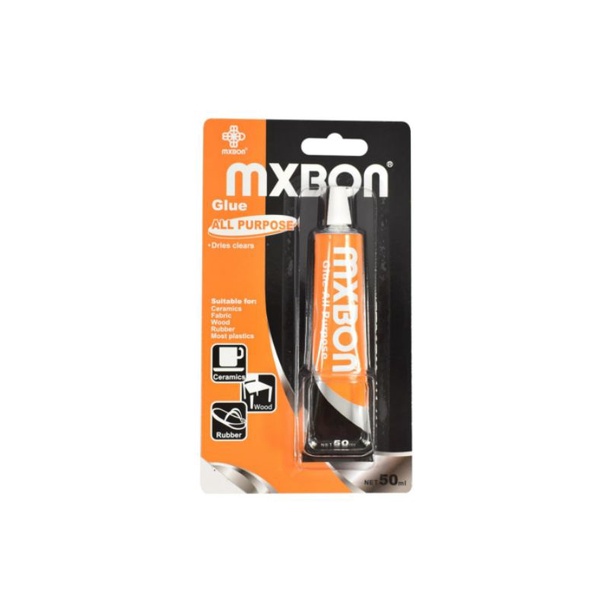 

Mxbon lem serbaguna 50ml bening/lem kayu/lem keramik/lem karet/lem kain/lem plastik