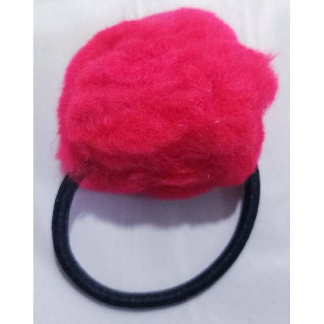 Ikat rambut pom pom lusinan isi 12 pcs