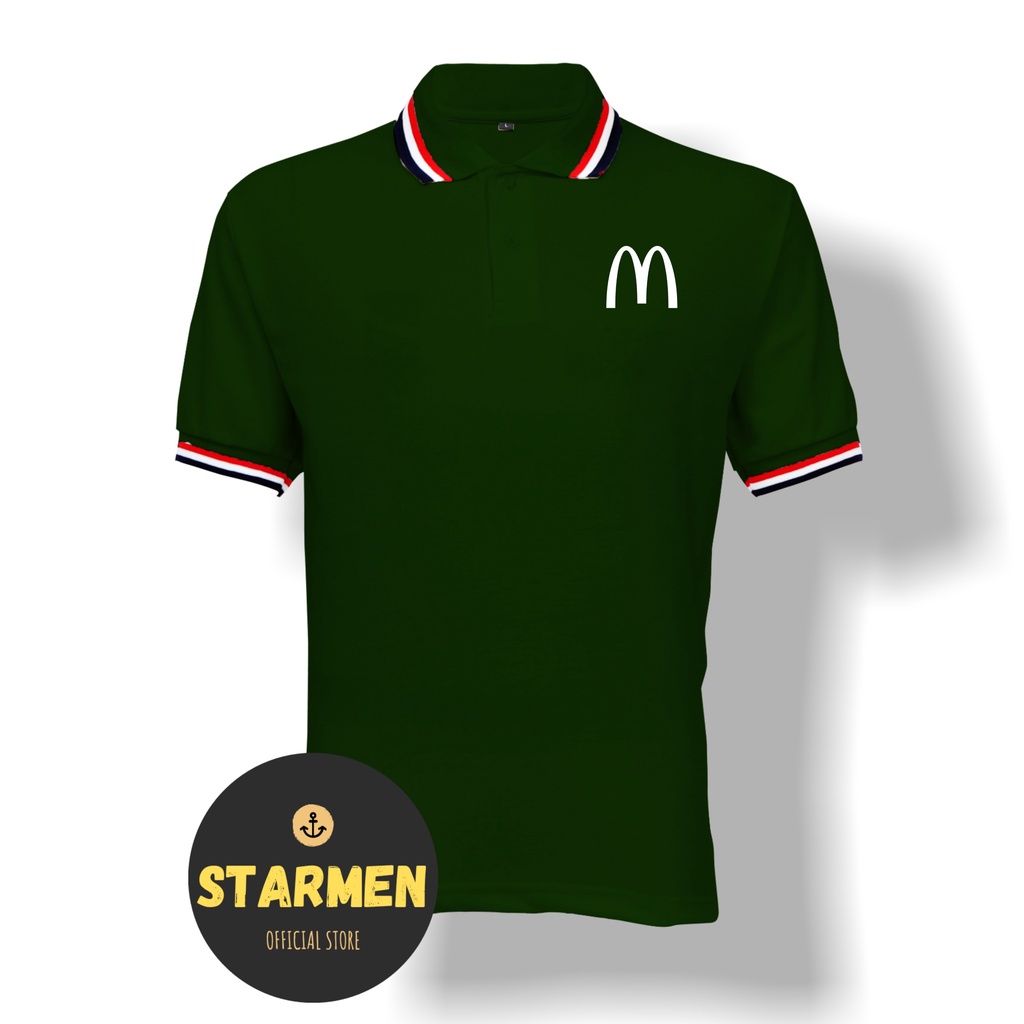 Kaos Polo Shirt Pria Kerah Logo MCD