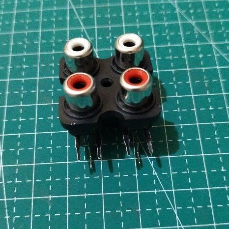 Socket Kontra Female Jack RCA 4 Lubang PCB AV Jack Terminal