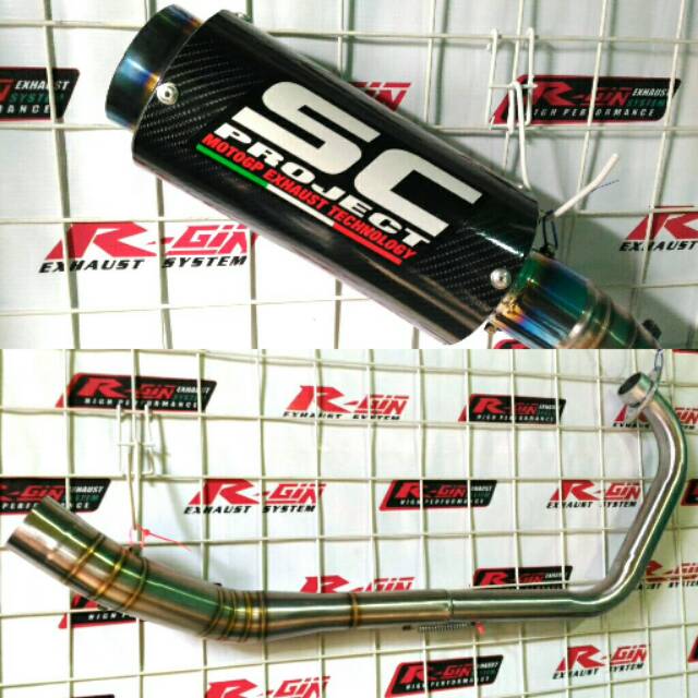 Knalpot Racing SC Project Biru Carbon New CBR 150R CBR150 Facelift Lokal K45 Thailand CB150 CB 150R