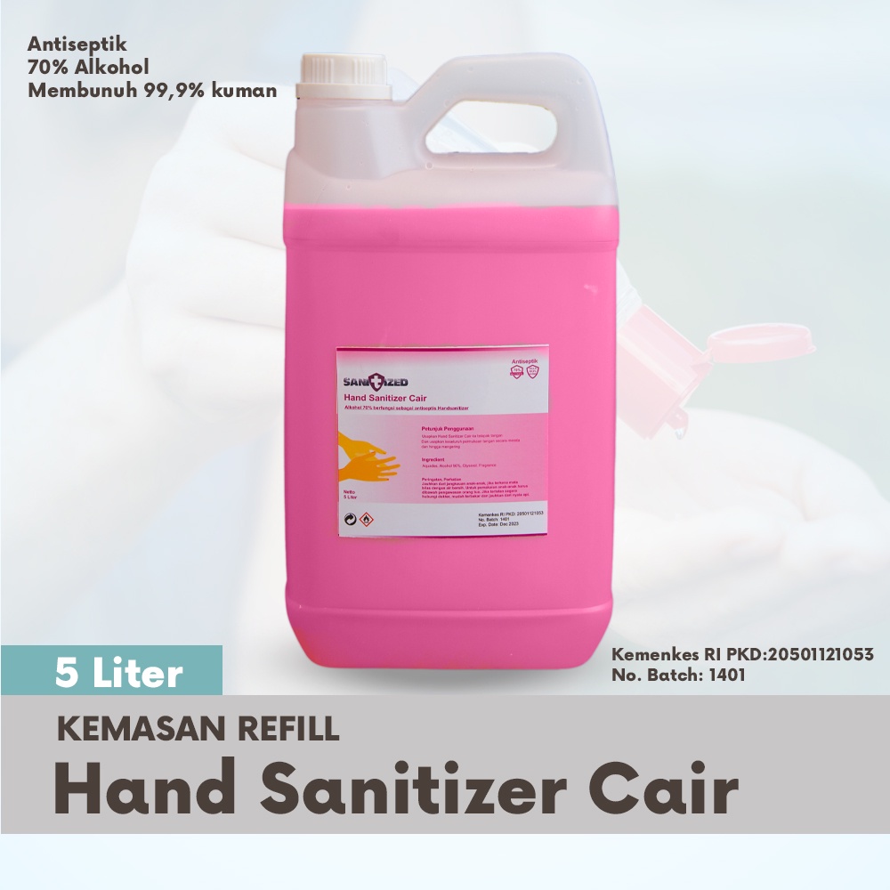 HAND SANITIZER CAIR 5 LITER ALKOHOL 70% HAND SANITAIZER HAND SANITEZER HAND SANITISER SANITIZER