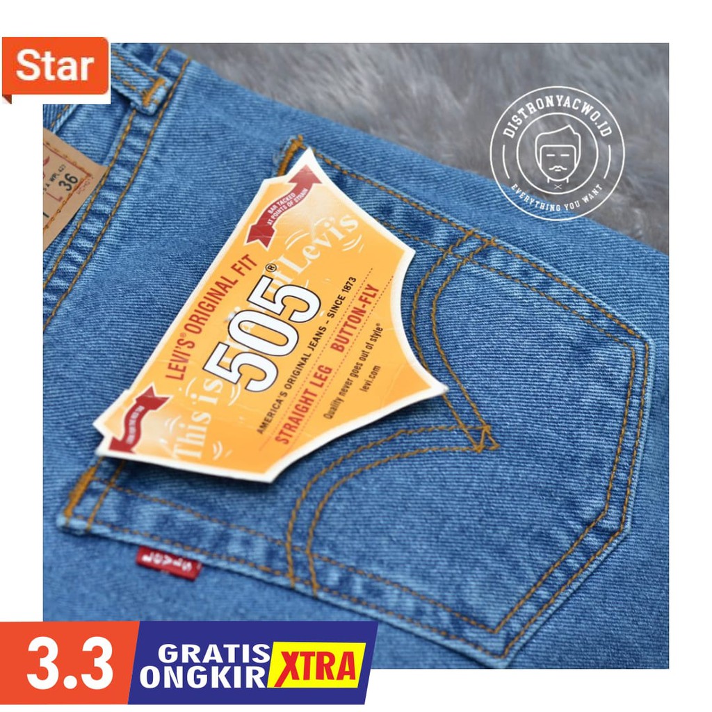 TERBARU- OBRAL Levis Biru Muda 28 - 32 Celana Panjang Jeans Pria Standard Reguler Toko Bacaruik