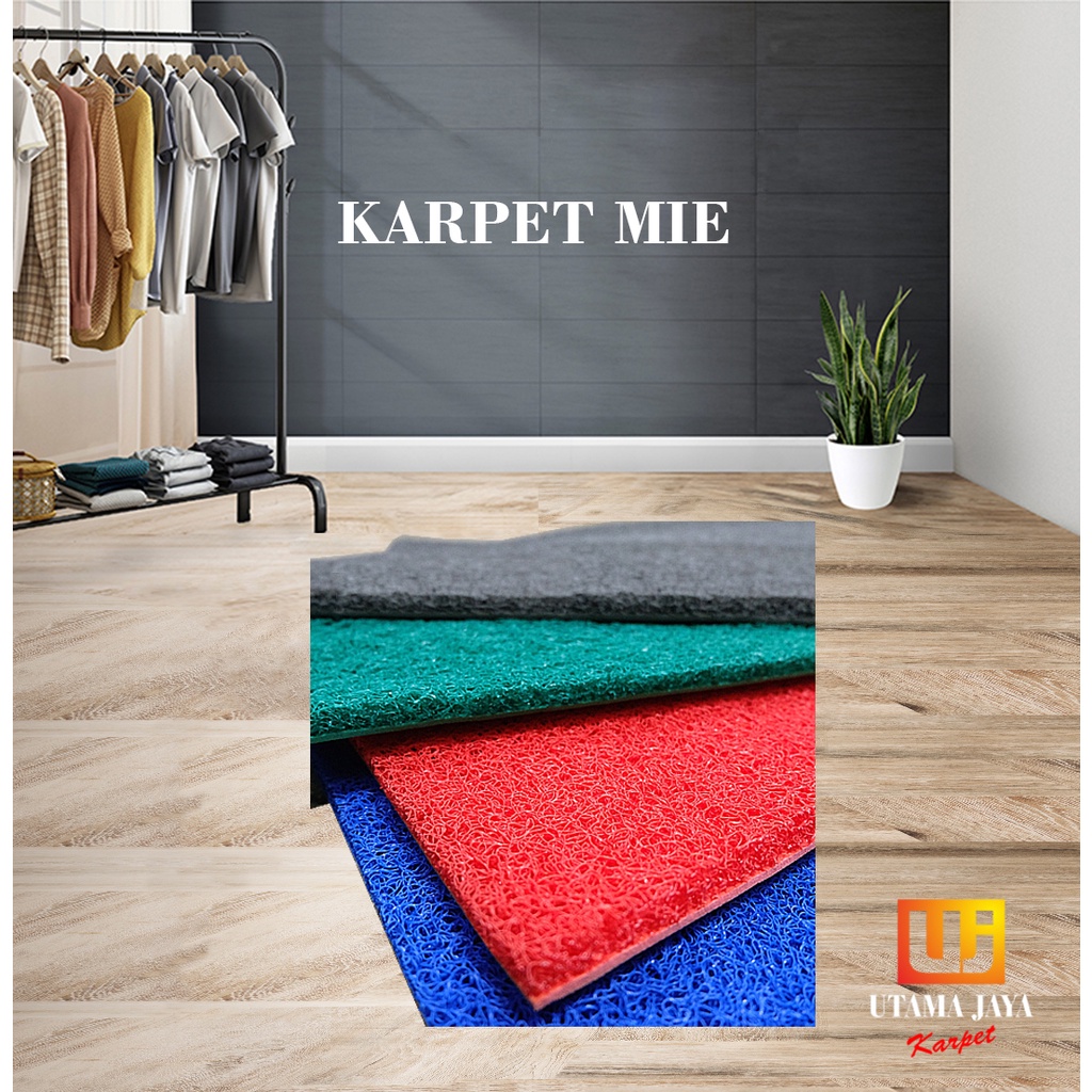 KESET MIE BIHUN TEBAL  PVC 40X60 GREY /KESET MIE METERAN / KESET BIHUN METERAN /UTAMA JAYA KARPET