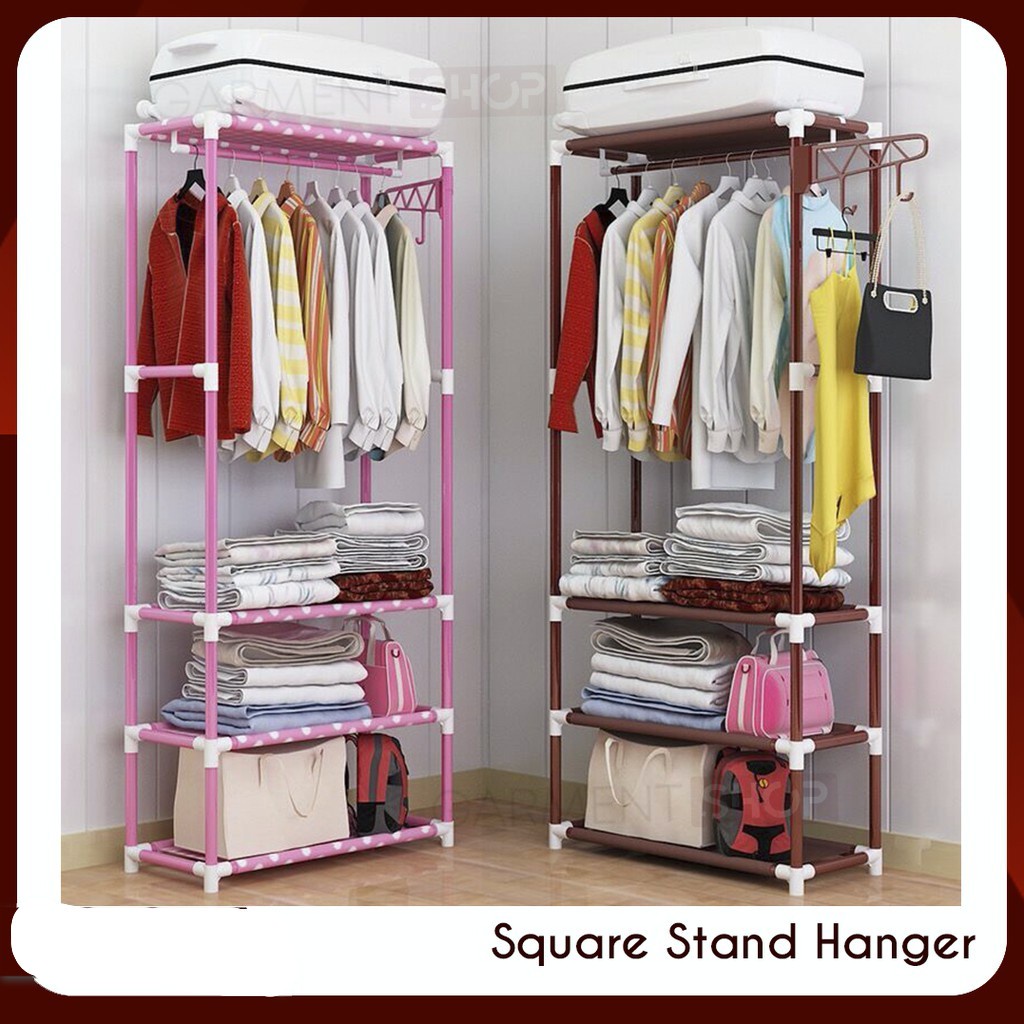 MILIKI SEGERA Stand Hanger triangle tempat gantungan baju / square terbaru jumbo bagus mudah dirakit murah