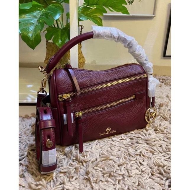 MK Lorimer Small Satchel Dark Berry