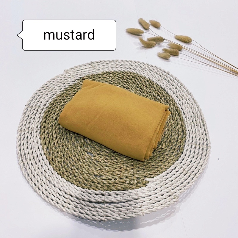 HIJAB PASHMINA INNER/JILBAB INNER/PASHMINA POLOS/175X70CM-MUSTARD