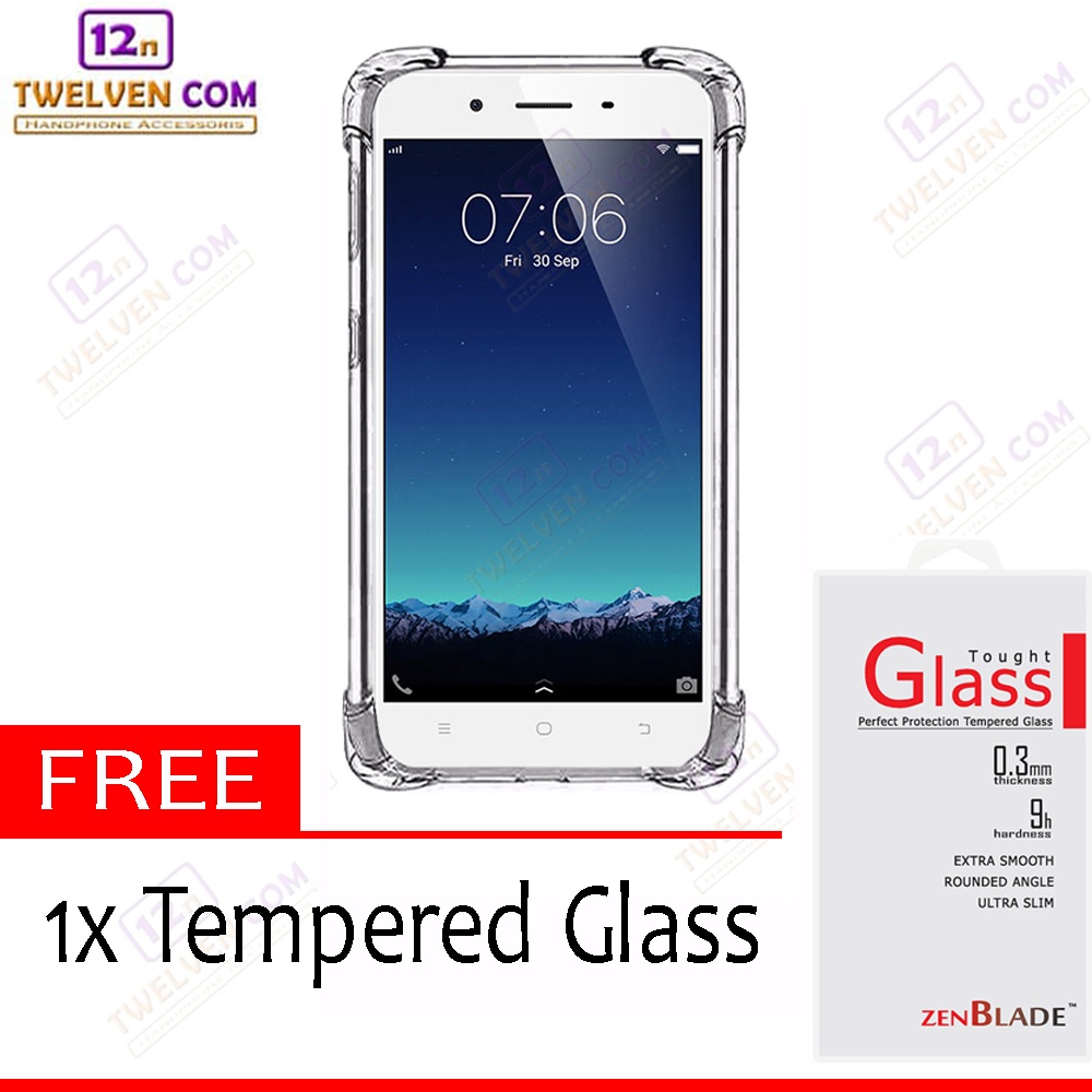 [FLASH SALE] Case Anti Crack Anti Shock Softcase Vivo Y65 / Y66 - Free Tempered Glass