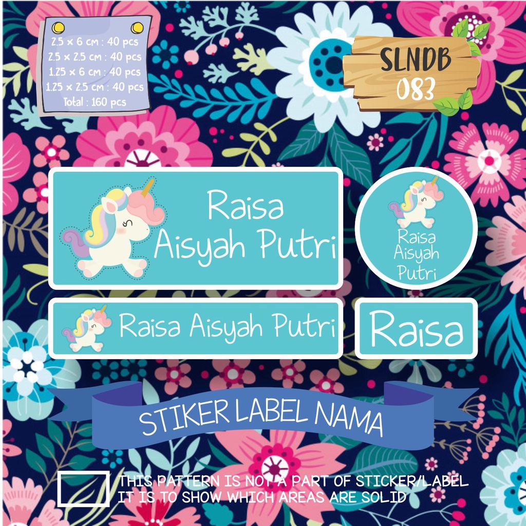 

stiker label nama anak waterproof ballerina kartun lucu owl SLNDB 083