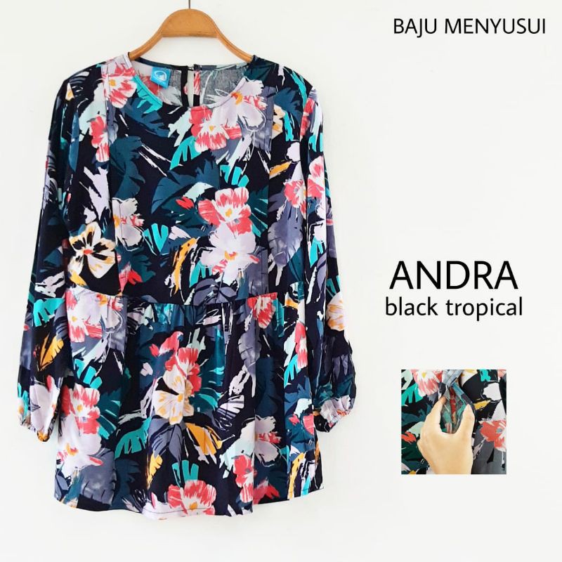 MAMIGAYA Nursing Wear ANDRA Atasan Blouse Menyusui Lengan Panjang