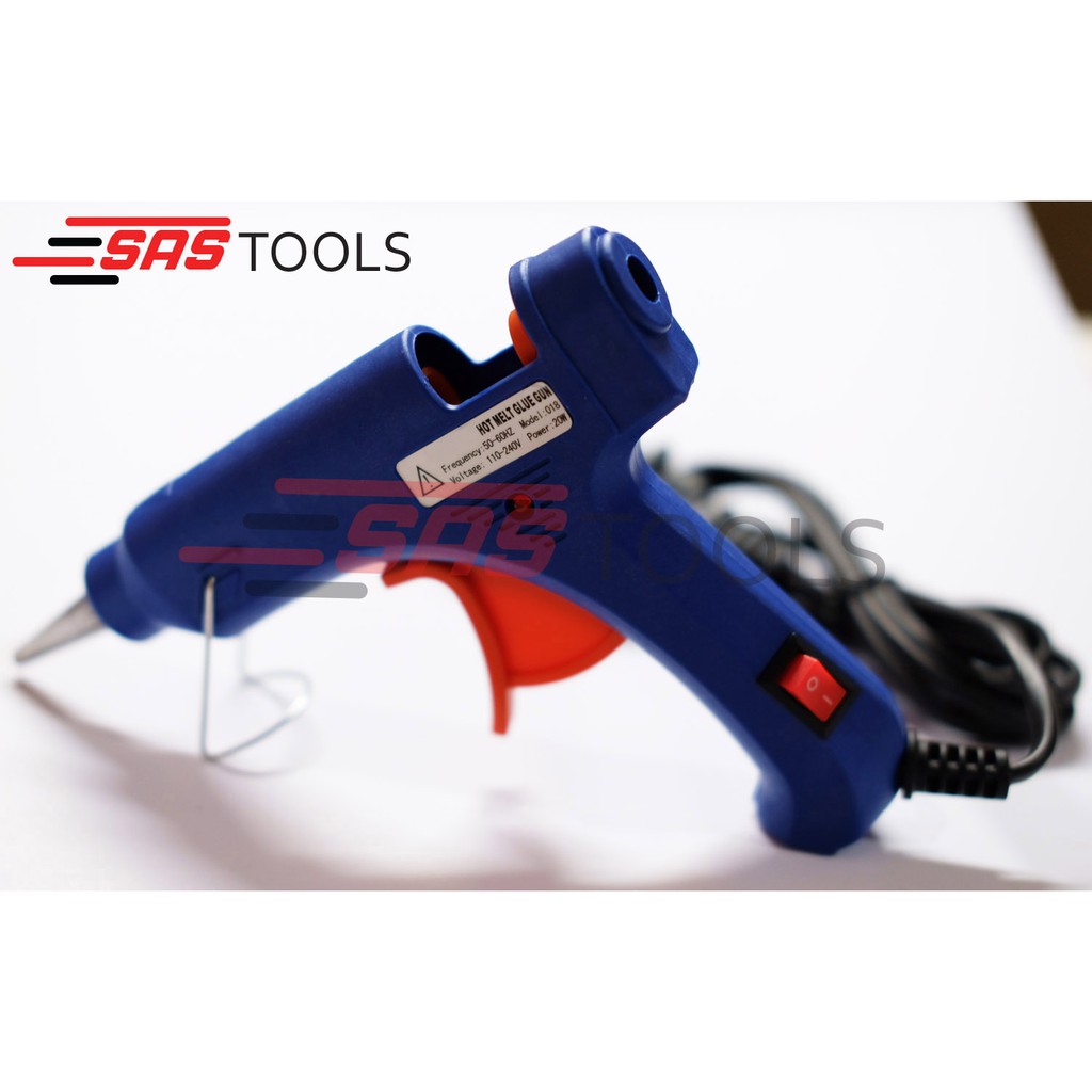 Glue Gun Lem Tembak Kecil 20 Watt Biru