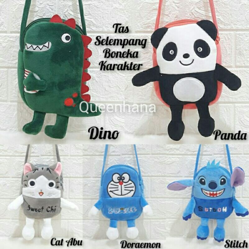 Tas Selempang Anak Karakter / Tas Selempang Boneka Lucuk