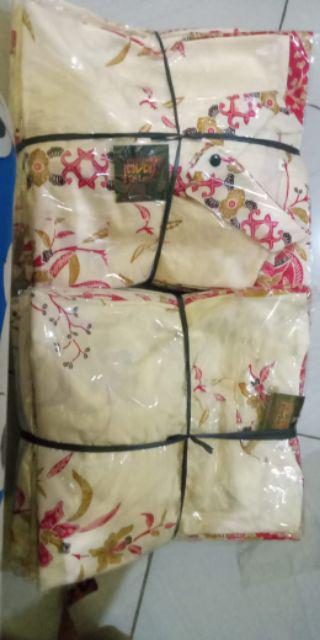 Couple Batik Sarimbit Batik Pekalongan White Floral Paris