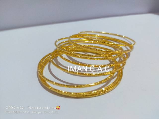 Xuping gelang keroncong india anak isi 12 pcs/gelang keoncong gold gelang xuping