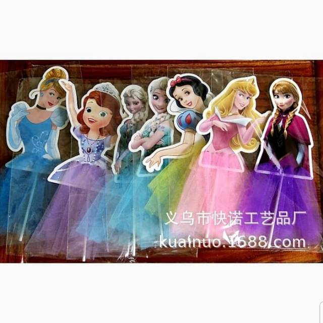 Cake Topper Princess Tutu Happy Brithday Kue Ultah Disney Frozen Sofia