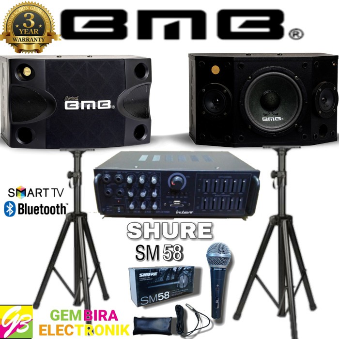 PAKET KARAOKE BMB 8 INCH ORIGINAL BLUETOOTH SOUND SYSTEM