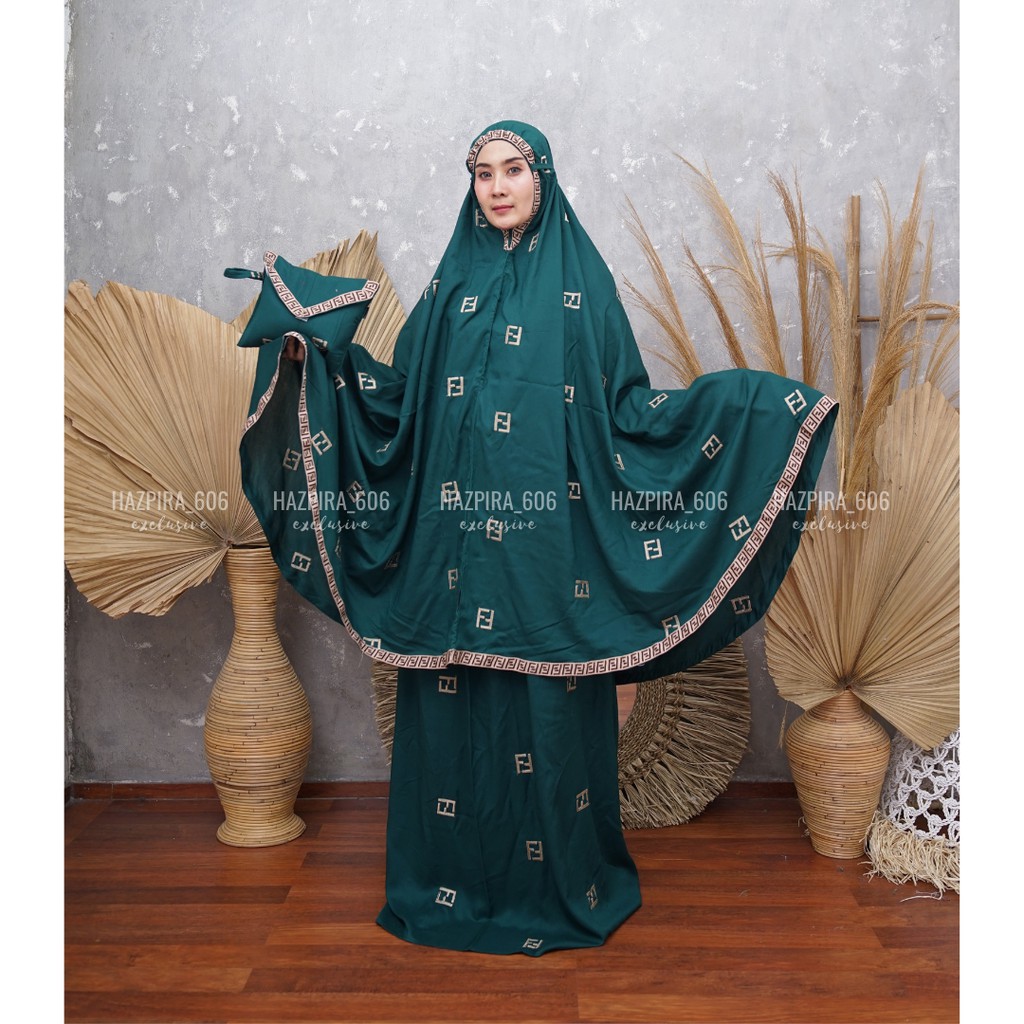 MUKENA DEWASA RAYON BORDIR FEISYA PREMIUM JUMBO