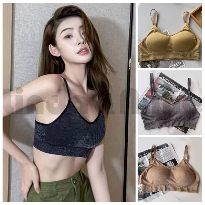 Bra Fashion Wanita Bra Tanpa Kawat Sport Bra Push Up Elastis - Bra Push Up Huazhumei