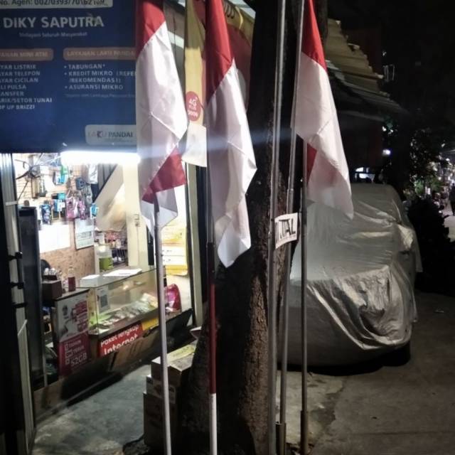 Tiang bendera besi galvanis anti karat 3 meter