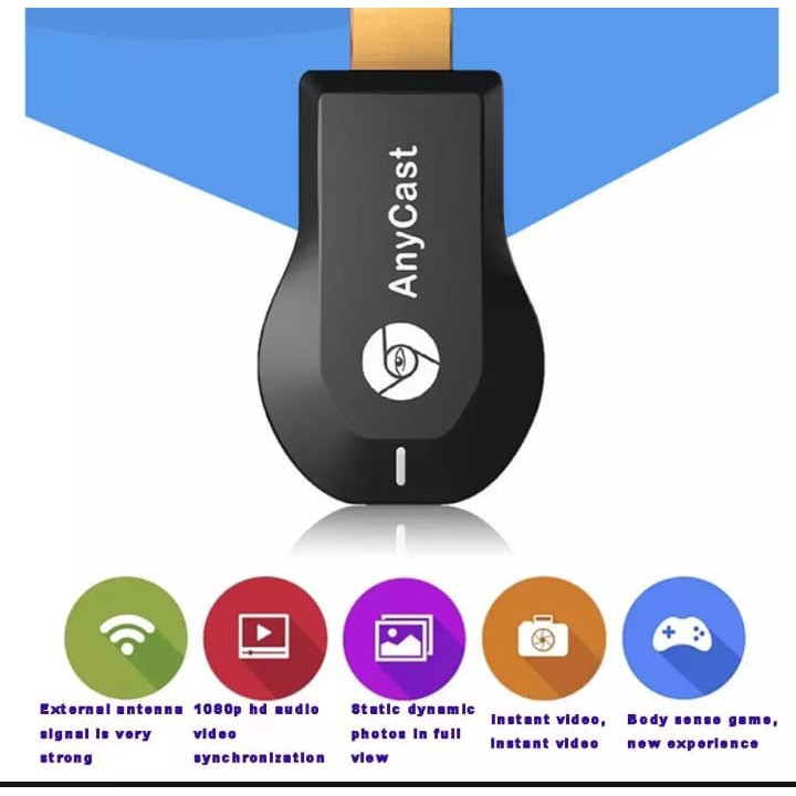 Anycast Dongle M9 PLUS Wifi HDMI Dongle ORIGINAL No Need Of Modes Switch Easy Sharing