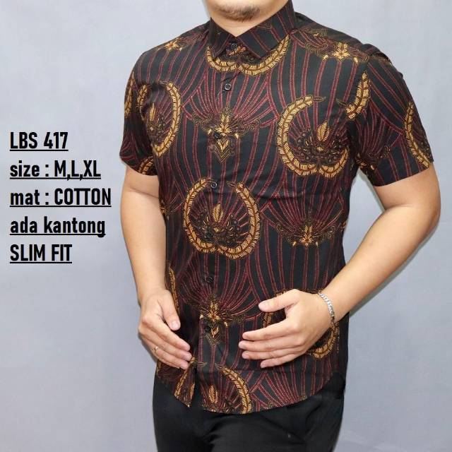 BAJU BATIK PRIA // BATIK COWOK // BATIK SLIMFIT / BATIK MODERN // BATIK PREMIUM LBS 287