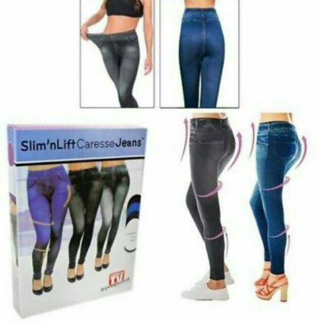 Slim n Fit Caresse Jeans - LEGGING PELANGSING MODIS GAYA JEANS ADA KEMASAN BOXNYA