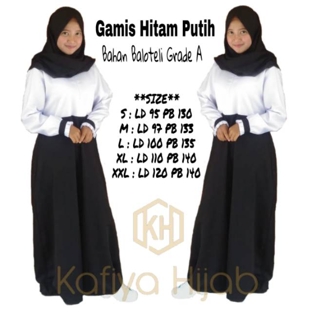  GAMIS SERAGAM KANTOR KERJA HITAM PUTIH PNS PDH UJIAN 