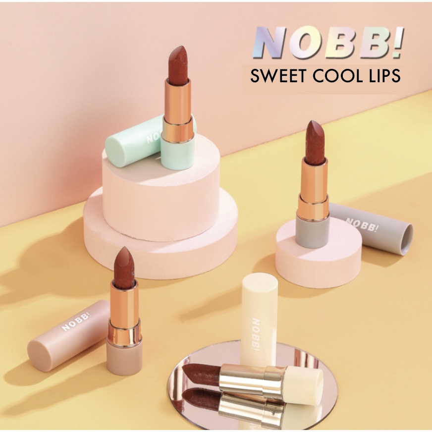 NOBB 4PCS SET Sweet Cool Lipstick Matte Brighten Skin Tone Red Lipstik Lip Gloss Set NO008