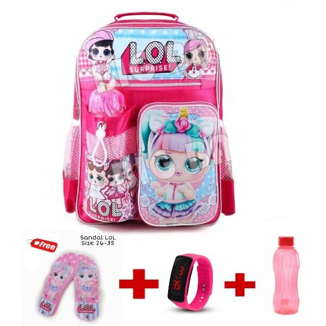 NEW TAS ANAK RANSEL 4IN1 BOTOL DAPAT BONUS / TAS SEKOLAH LUCU / TAS ANAK KARAKTER GRATIS BOTTLE