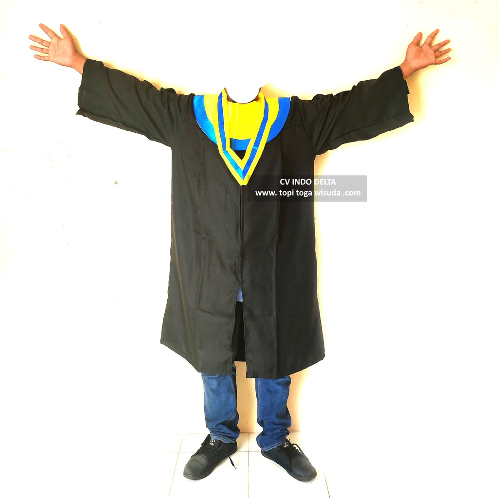 Pakaian Toga Wisuda Baju Anak TK SD SMP SMA Kuliah Set BAHAN SATIN dengan topi samir kalung tanpa medali di foto itu hanya contoh saja