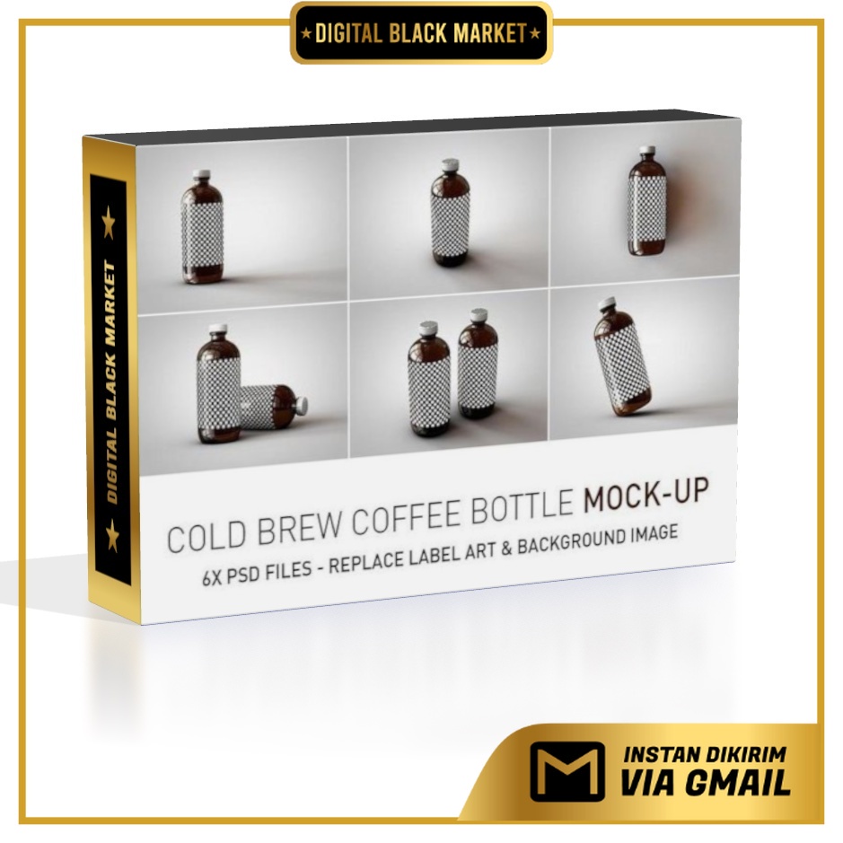 Cold Brew Coffee Bottle Mock Up - Photoshop