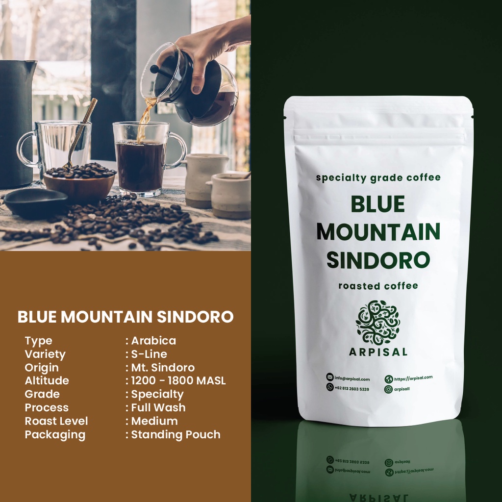 

Roasted Arabica Coffee Bean | Arpisal | Blue Mountain Sindoro | Specialty Grade