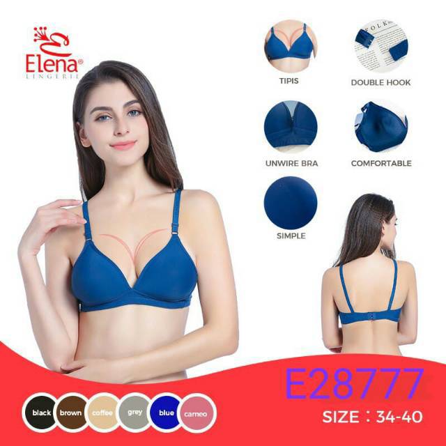 BH ELENA 28777 BRA TANPA KAWAT SIZE 34 - 36 - 38 - 40