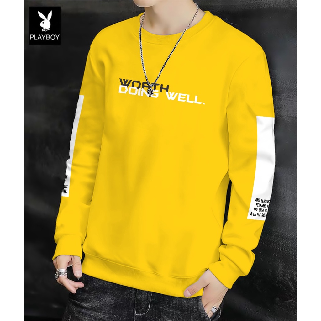 Sweater Pria/Sweter Pria/Sweter/Sweater  Worth Doing Well Bahan Babyterry UK M-L