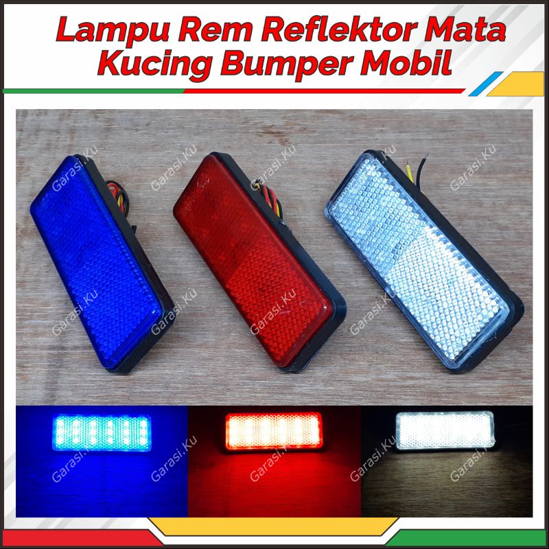 LAMPU SPAKBOR REM REFLRKTOR BUMPER DRL MATA KUCING 2 MODE BISA KEDIP  UNTUK MOBIL & MOTOR: VARIO SUP