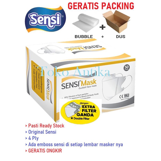 BANTING HARGA Masker Sensi Duckbill isi 50 pcs 1 karton 40 Box