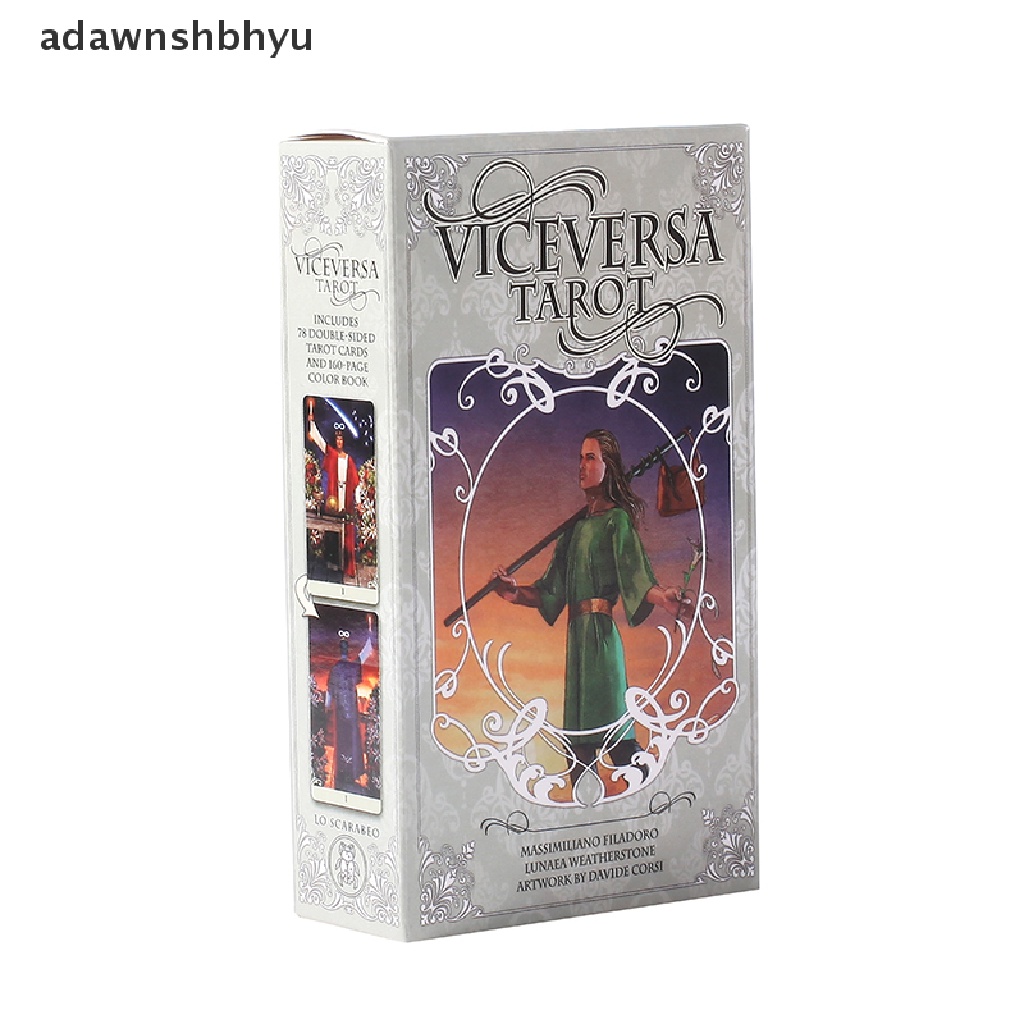 Adawnshbhyu 78pcs Vice Versa Tarot Kit Tarot Cards Oracle Deck Permainan Papan Pesta Keluarga