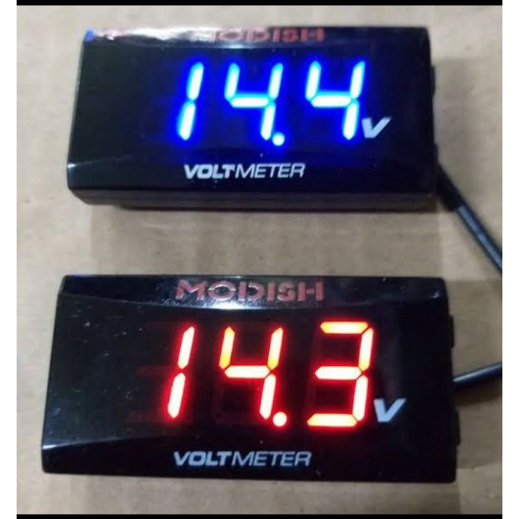 Volt Meter Dan Jam Motor/lUniversal Semua Motor/Volt Meter Motor Matic/Volt Meter Kekinian/Voltmeter