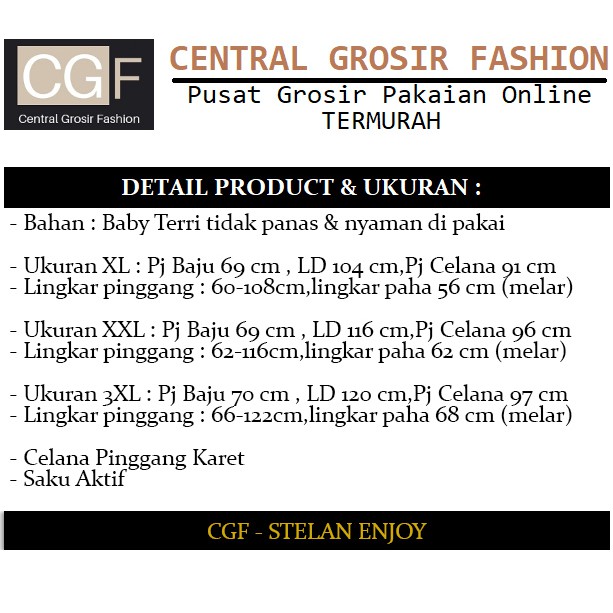 Setelan Enjoy 2 - Central Grosir Fashion (CGF) - Ukuran XL-3XL - Matt Baby Terri