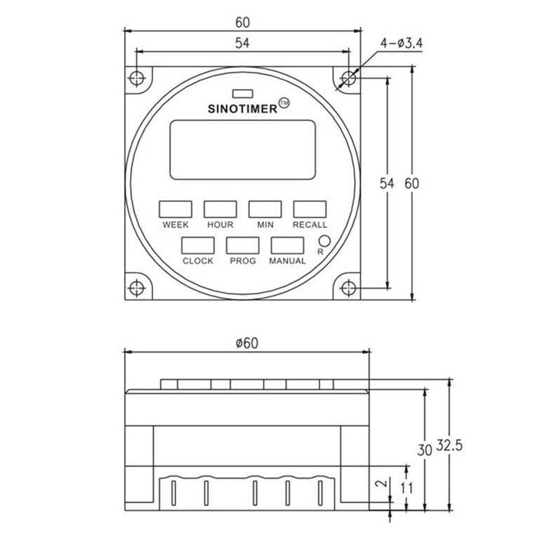 FatihShop Sinotimer Programmable Timer Switch Relay 220V AC - TM618N-2