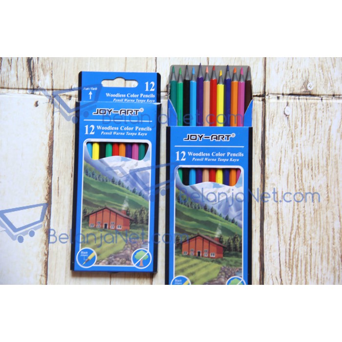 Pensil Warna Joy Art Woodless 12 Color Woodless CP-108